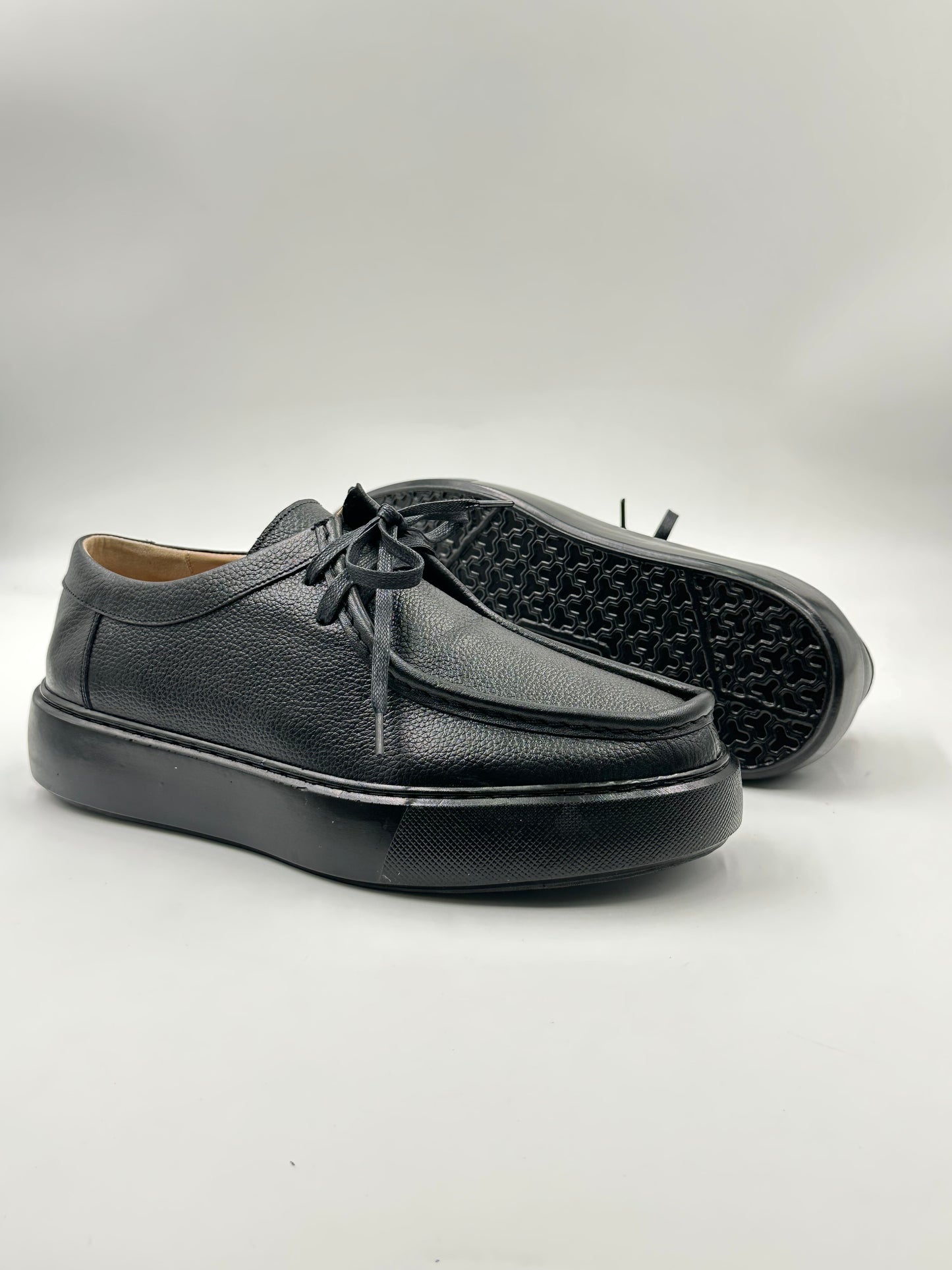 Derby Cuir Grainé Plateforme